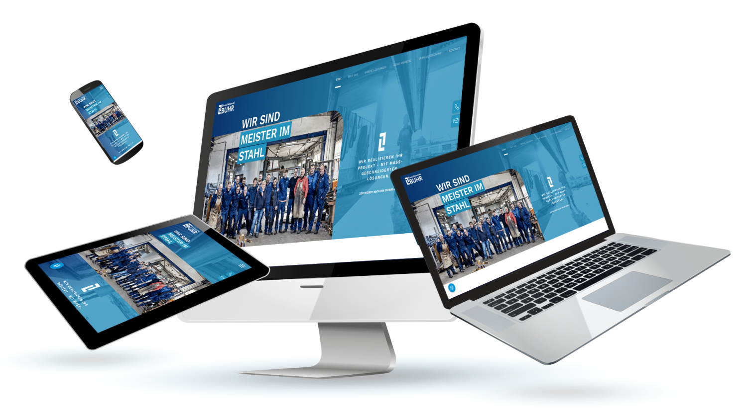Webdesign auf verschiedenen Geräten